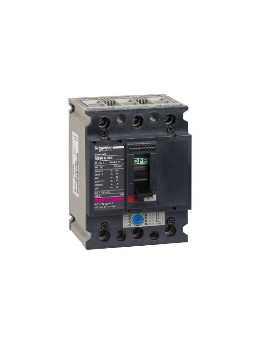Disjoncteur NS80H MA 80 A 3P 3d
